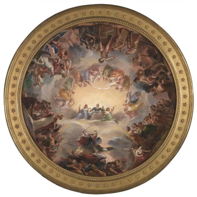 study for the apotheosis of washington in the rotunda of the united states capitol building